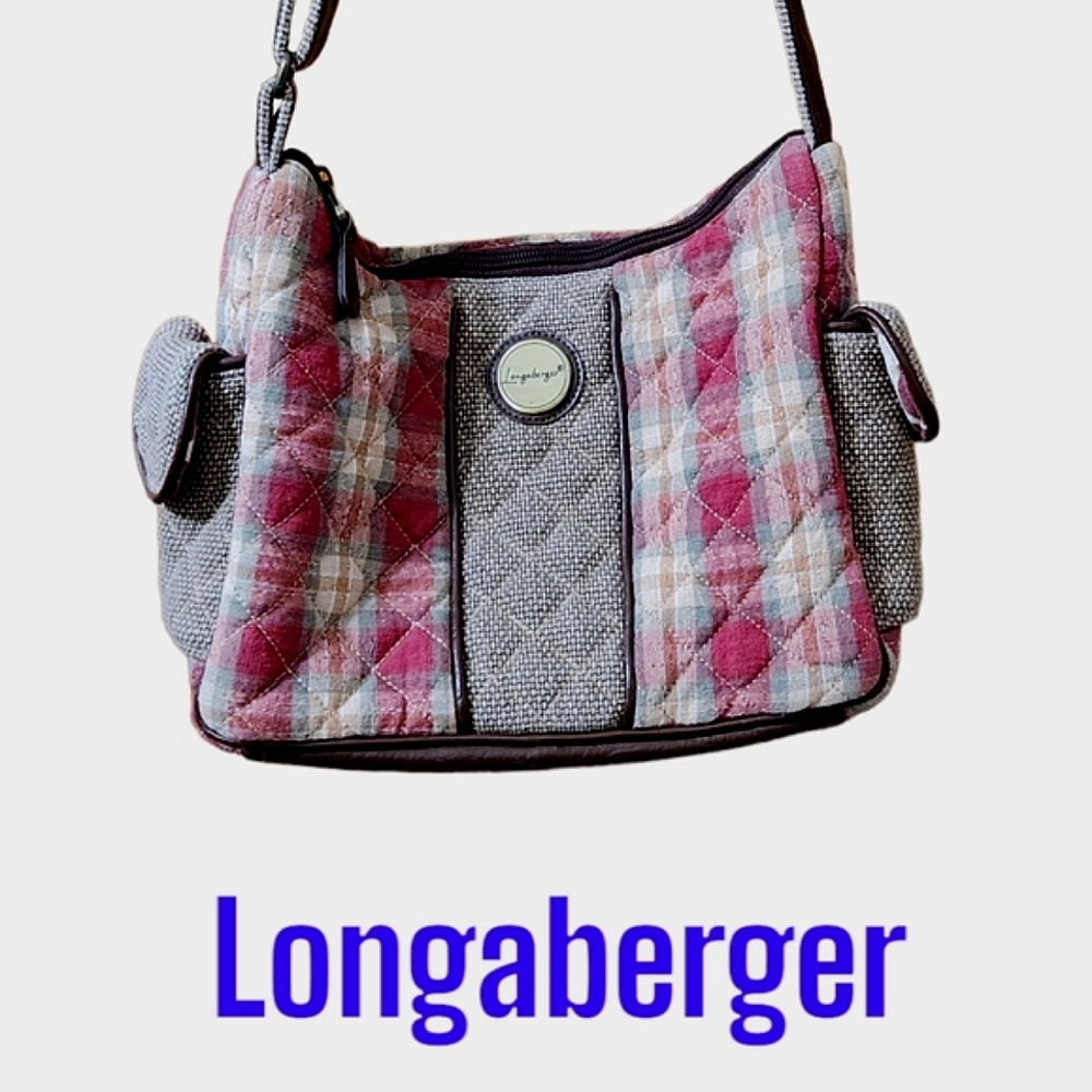 Longaberger Homestead Plaid Quilted bag. Size 10x8"